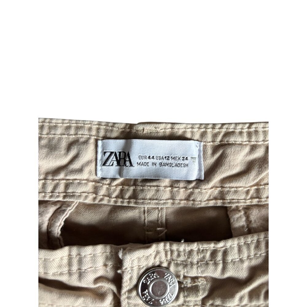 Zara Women's Khaki Cargo Pants - Picture 3 of 7